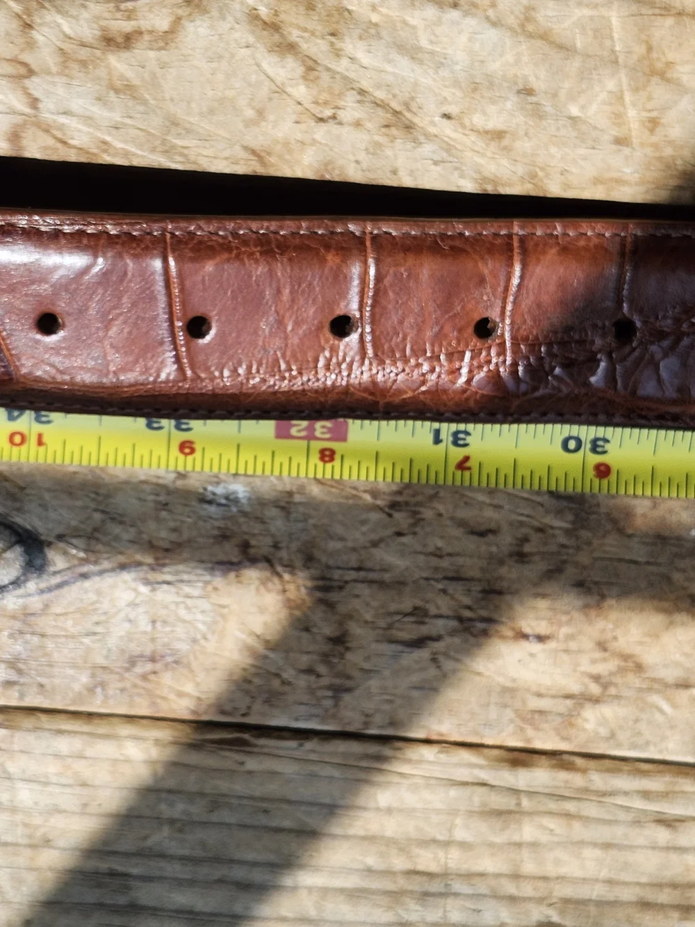 Matte Whiskey Alligator Belt with Vintage Round Silver Buckle